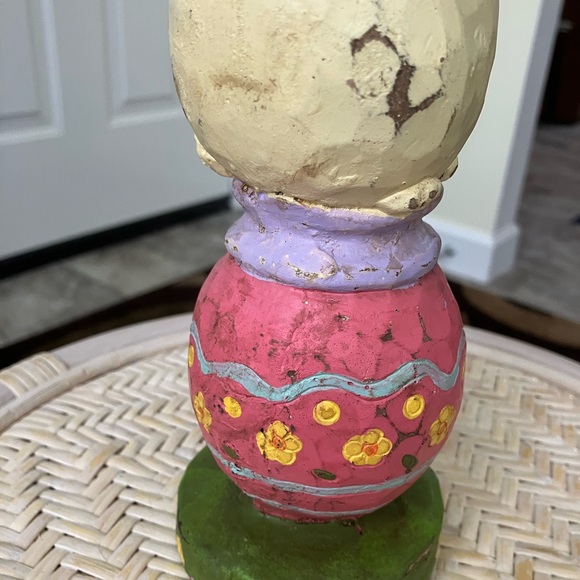 VINTAGE JIM SHORE TALL RABBIT ON EGG ENESCO HEARTWOOD CREEK COLLECTION  c2001 - Picture 15 of 16